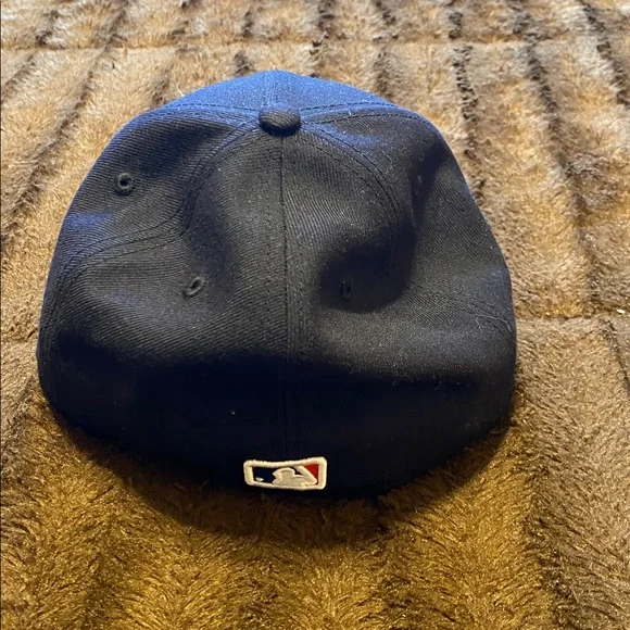 Atlanta Braves Navy Blue Baseball Cap with White Logo - Picture 2 of 3